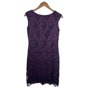 Lauren‎ Ralph Lauren Women Lace Dress Sz 4 Purple Evening Cocktail Wedding Guest
